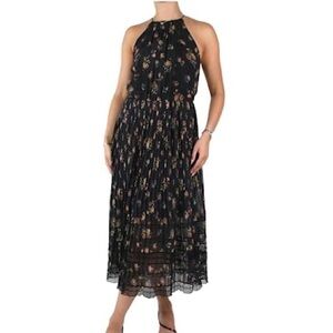 Zimmermann floral print pleated midi dress, size 2